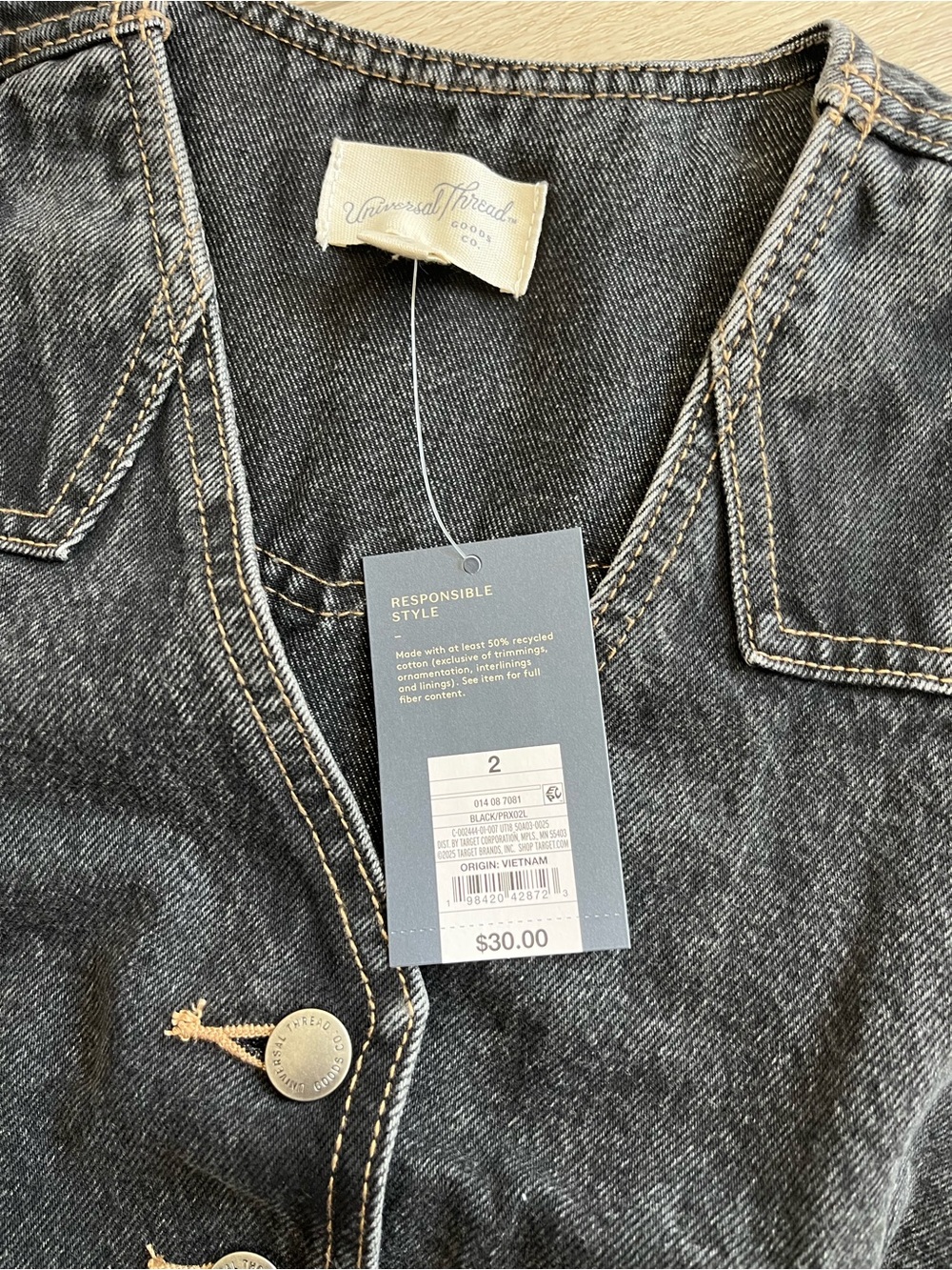 Universal Thread Black Denim Women’s Jeans Jacket